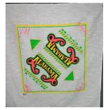 Alabama Crimson Tide Souvenir Scarf - Neon Green/Yellow Print, Autographed, Retro Design