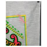 Alabama Crimson Tide Souvenir Scarf - Neon Green/Yellow Print, Autographed, Retro Design