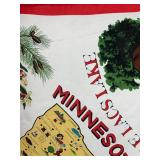 Minnesota Souvenir Scarf - State Map Print, Land of 10,000 Lakes