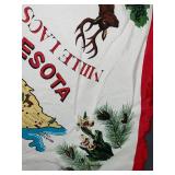 Minnesota Souvenir Scarf - State Map Print, Land of 10,000 Lakes