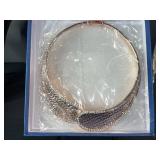 Diamond Pave Circular Bangle Bracelet - Mesh Band