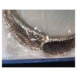 Diamond Pave Circular Bangle Bracelet - Mesh Band