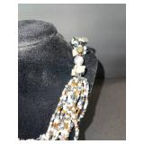 Beaded Multi-Strand Necklace & Matching Bracelet