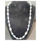 Turquoise Bead Necklace, Bracelet & Earrings Set - Silver Tone Filigree