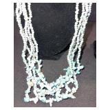 Turquoise & White Beaded Multi-Strand Necklaces - 2-Piece Set