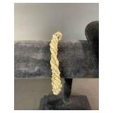 Cream Bead Rope Necklace & Bracelet Set