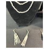 Pearl Jewelry Set - 2-Strand Pearl Necklace, Teardrop Pendant & Pearl Drop Earrings