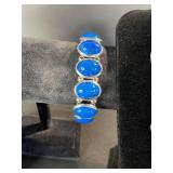 Blue Cabochon Necklace - Bracelet & Yellow Bead Crystal Necklace (Lot of 3)