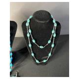 Turquoise Bead Necklaces & Earrings (Lot of 2)