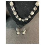 Silver-Tone Pearl Necklace Set with Drop Pendant - 2 Necklaces & 2 Pairs of Earrings