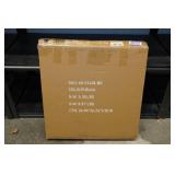 Black Framed Round Mirror - 24"