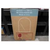 Black Framed Arched Wall Mirror - 24"x36"