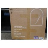 Black Framed Arched Wall Mirror - 22"x30"