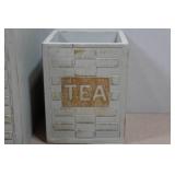 Set of Four Vintage Style Distressed Wooden Canister Set - Flour/Sugar/Coffee/Tea