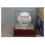 Kent Hrbek Signed Baseball in Display Case