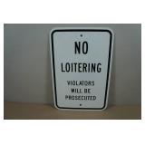 No Loitering Metal Sign