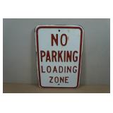 No Parking Raised Metal Sign
