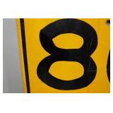 80 MPH Metal Sign - Originally a 30 MPH Sign