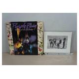 Purple Rain Vinyl Record and Beatles 1962 Original Apple Print