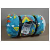 Aztec Pattern Sherpa Throw Blanket