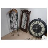 Assorted Home Décor - Wall Clocks, Wine Rack, Mirror, Candles, Frames
