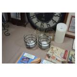 Assorted Home Décor - Wall Clocks, Wine Rack, Mirror, Candles, Frames