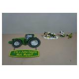 John Deere Sign and Figurines