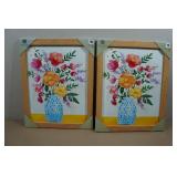 Set of 2 Floral Wall Art