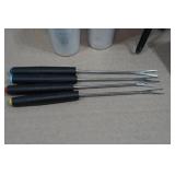 Vintage Cracker Tin and Fondue Set