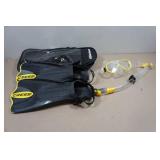 Cressi Adult Rondine Palau Fin Snorkel Set - Fin Size L/XL