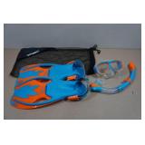 Cressi Blulove Kids Snorkel Set - Fin Size L/XL