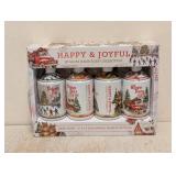 NEW HAPPY & JOYFUL HOLIDAY HAND SOAP COLLECTION 4PK