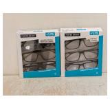 (2) NEW FOSTER GRANT +1.75 READING GLASSES 3PK