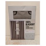 NEW 100% BLACKOUT WINDOW PANELS BROWN 2PK