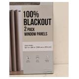 NEW 100% BLACKOUT WINDOW PANELS BROWN 2PK