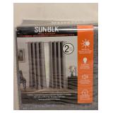 NEW SUN BLK TOTAL BLACKOUT PANELS 2PC GRAY