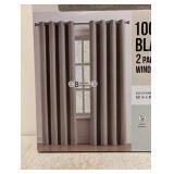 NEW 100% BLACKOUT WINDOW PANELS BROWN 2PK