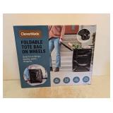 NEW CLEVERMADE FOLDABLE TOTE BAG ON WHEELS