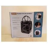 NEW CLEVERMADE FOLDABLE TOTE BAG ON WHEELS