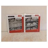 (2) NEW FOSTER GRANT +3.00 READING GLASSES 3PK