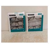 (2) NEW FOSTER GRANT +2.00 READING GLASSES 3PK
