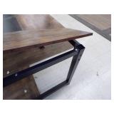 Wood Top Metal Table and 2 Chairs