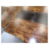 Wood Top Metal Table and 2 Chairs