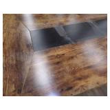 Wood Top Metal Table and 2 Chairs