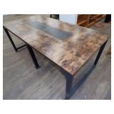 Wood Top Metal Table
