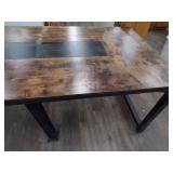 Wood Top Metal Table