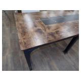 Wood Top Metal Table
