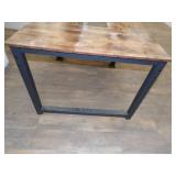 Wood Top Metal Table