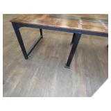 Wood Top Metal Table