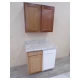 2 Base cabinet with Countertop and 2 Upper Cabinet